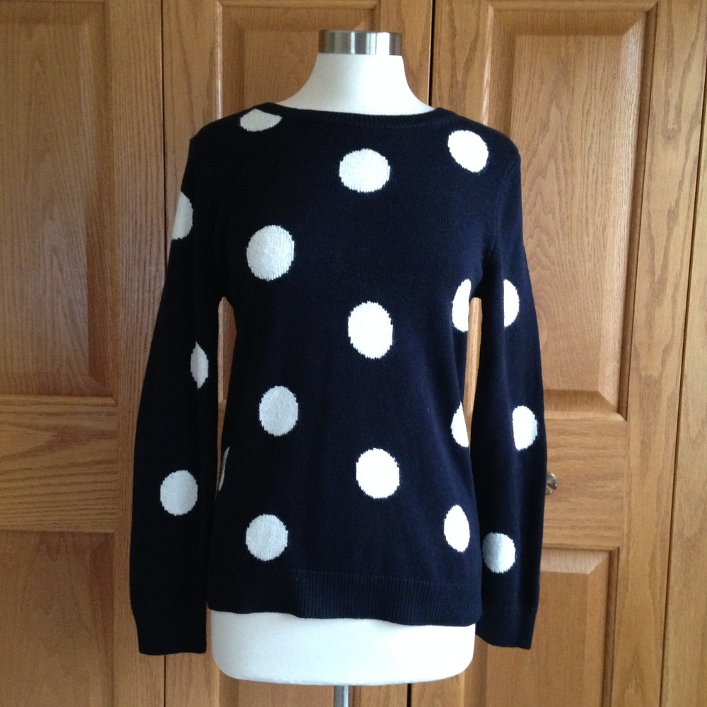 TALBOTS - Dot Crewneck Sweater - NEW with Tag